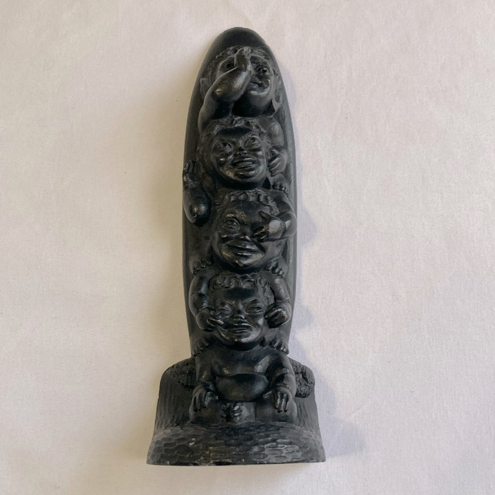 Hawaiian Tiki FourWise Menehune Surfboard Totem Pole Coco JoeFigurine Very Rare